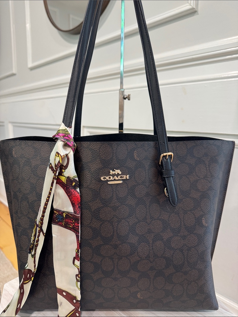 Coach Bag Large Brown Signature Leather City Tote Bag - Picture 4 of 17